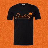 Shirt koningsdag-daddy met kroontje-Maat L