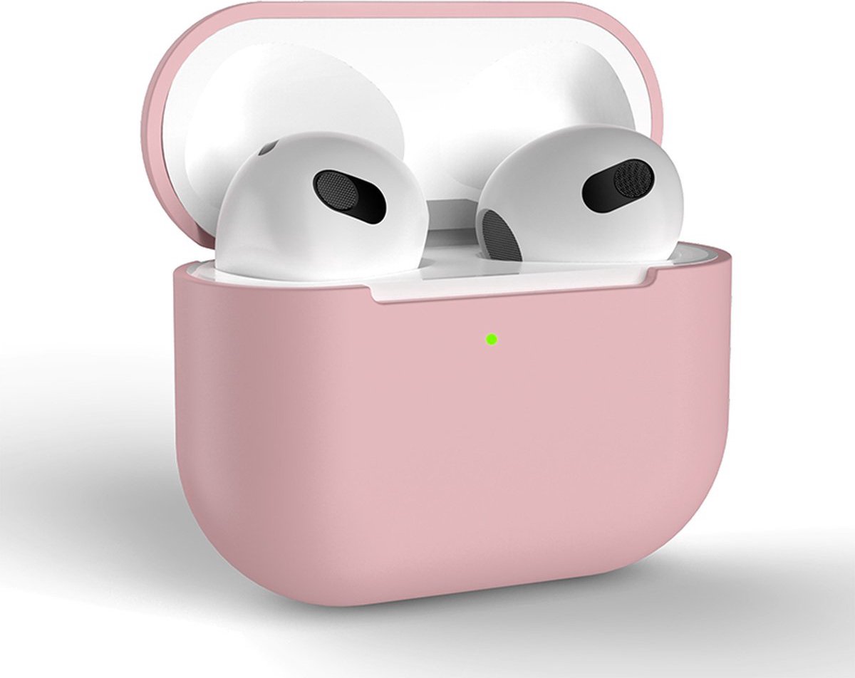 Hoes voor Apple AirPods 3 - Roze - Hoesje Siliconen Case Cover Bescherming