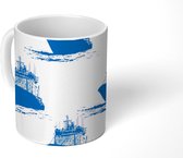 Mok - Koffiemok - Patronen - Boot - Water - Jongens - Kinderen - Kids - Mokken - 350 ML - Beker - Koffiemokken - Theemok