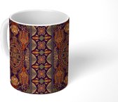 Mok - Koffiemok - Patronen - Design - Oranje - Mokken - 350 ML - Beker - Koffiemokken - Theemok
