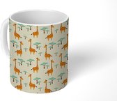 Mok - Koffiemok - Giraffe - Dieren - Patronen - Mokken - 350 ML - Beker - Koffiemokken - Theemok