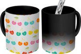 Magische Mok - Foto op Warmte Mokken - Koffiemok - Retro - Design - Kers - Fruit - Magic Mok - Beker - 350 ML - Theemok