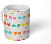 Mok - Koffiemok - Retro - Design - Kers - Fruit - Mokken - 350 ML - Beker - Koffiemokken - Theemok