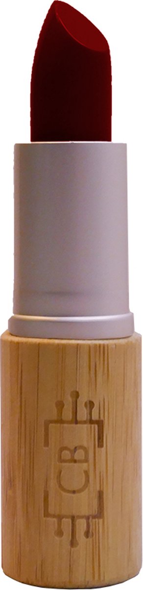 Cosm.Ethics Bar Lipstick glanzende lippenstift lipstick duurzame veganistische makeup bamboe kerst cadeau - donker rood