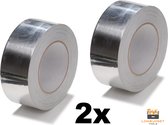 LB-Tools - 2x Professionele aluminium tape op rol -  25 meter lang x 50 mm breed