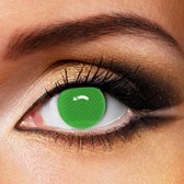 Partylens® kleurlenzen - Green Mesh - jaarlenzen met lenshouder - partylenzen