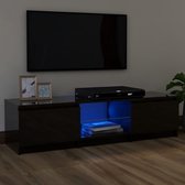 Tv-meubel met LED-verlichting 120x30x35,5 cm hoogglans grijs