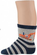 babysokken Computer jongens katoen grijs/blauw mt 74-86