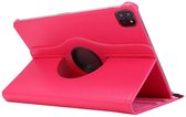360 Tablet Case - Geschikt voor iPad Air 4e Generatie Hoes - 10.9 inch (2020) - Fel Roze
