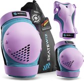 SKATEWIZ Ensemble de protection pour skateboard pour enfants – SMASH – Ensemble de protection pour patins à roues alignées (6 pièces) – Protège-coudes, genoux et poignets enfants