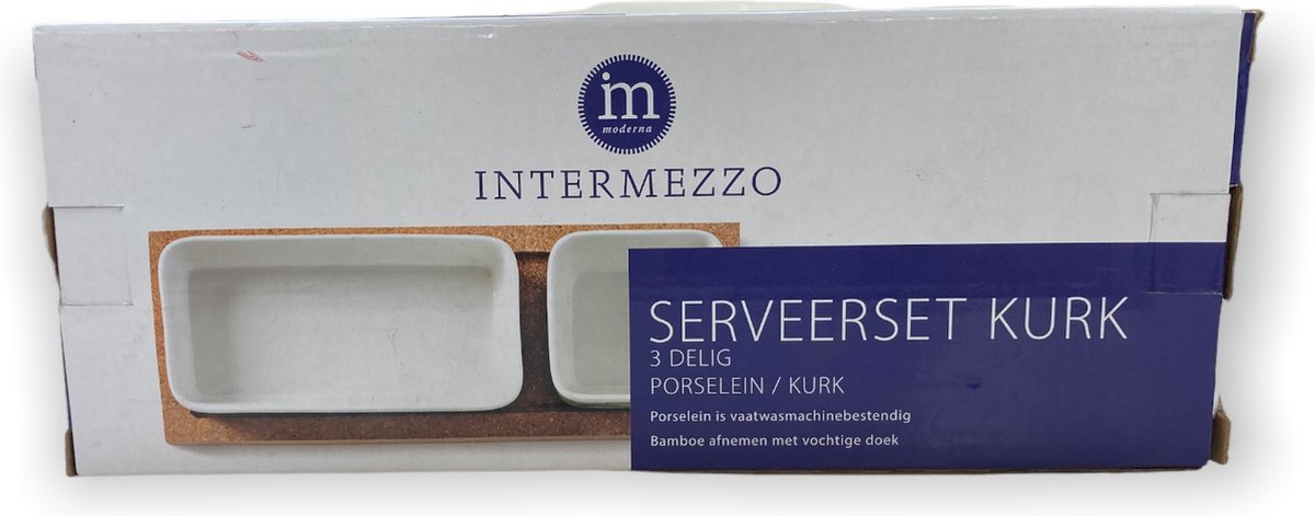 Intermezzo Serveerset Snack & Dip 3-delig Tapas Kadoset