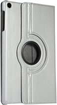 DrPhone SCS4 PU lederen 360 graden Roterende Case – Geschikt voor iPad Pro 10.5 2017 - Back Cover – Zilver