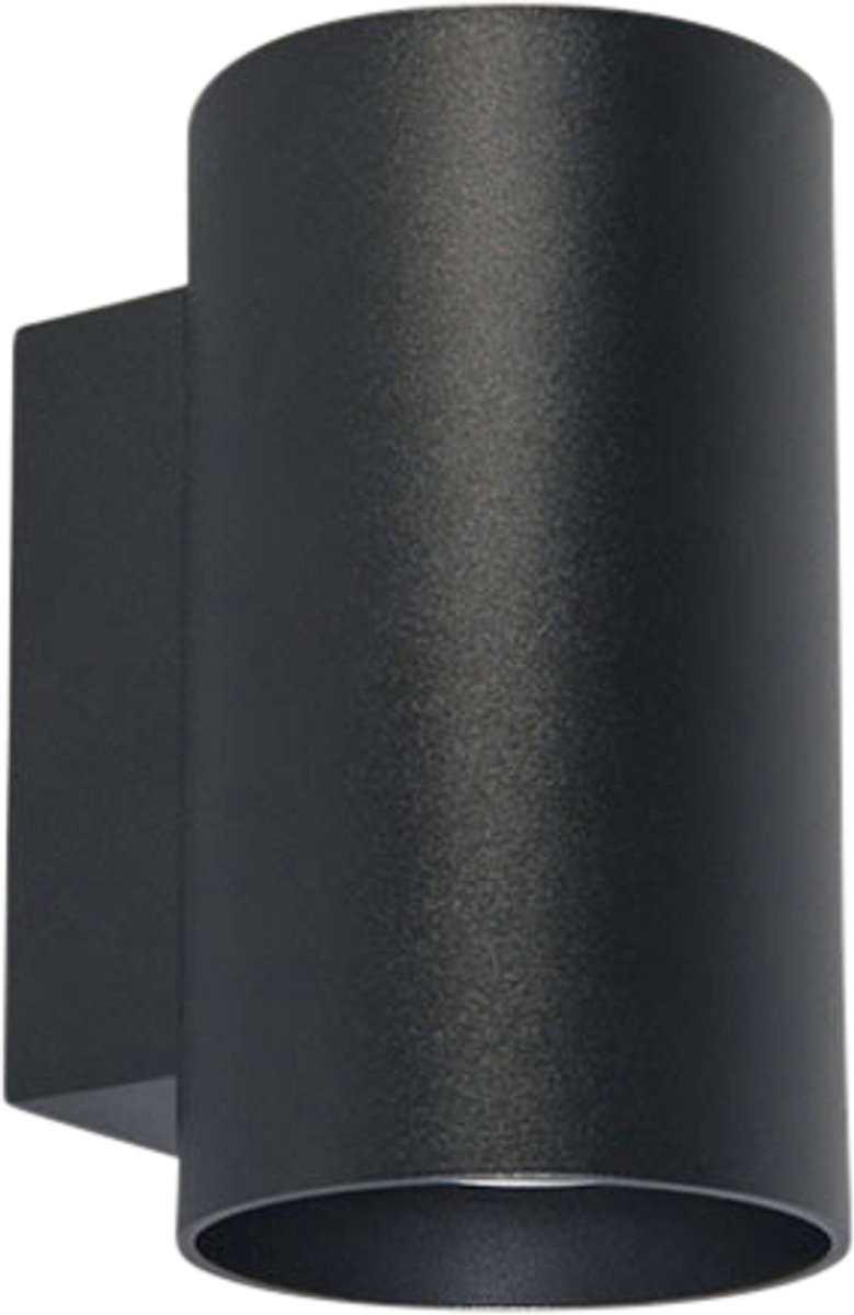 QAZQA sandy - Design Wandlamp Up Down voor binnen - 2 lichts - D 100 mm - Zwart - Woonkamer | Slaapkamer | Keuken