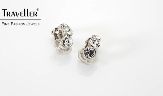 Clips d'oreilles Traveler - Femme - Couleur argent - Cristal Swarovski -155805