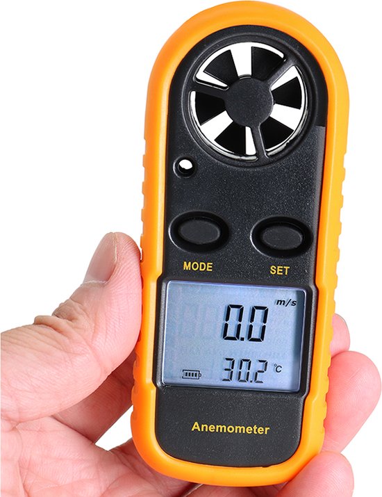PuroTech - Digitale Windmeter - Anemometer - Professionele Windsnelheid Meter - Tot 30 m/s - 0 tot 90km/h