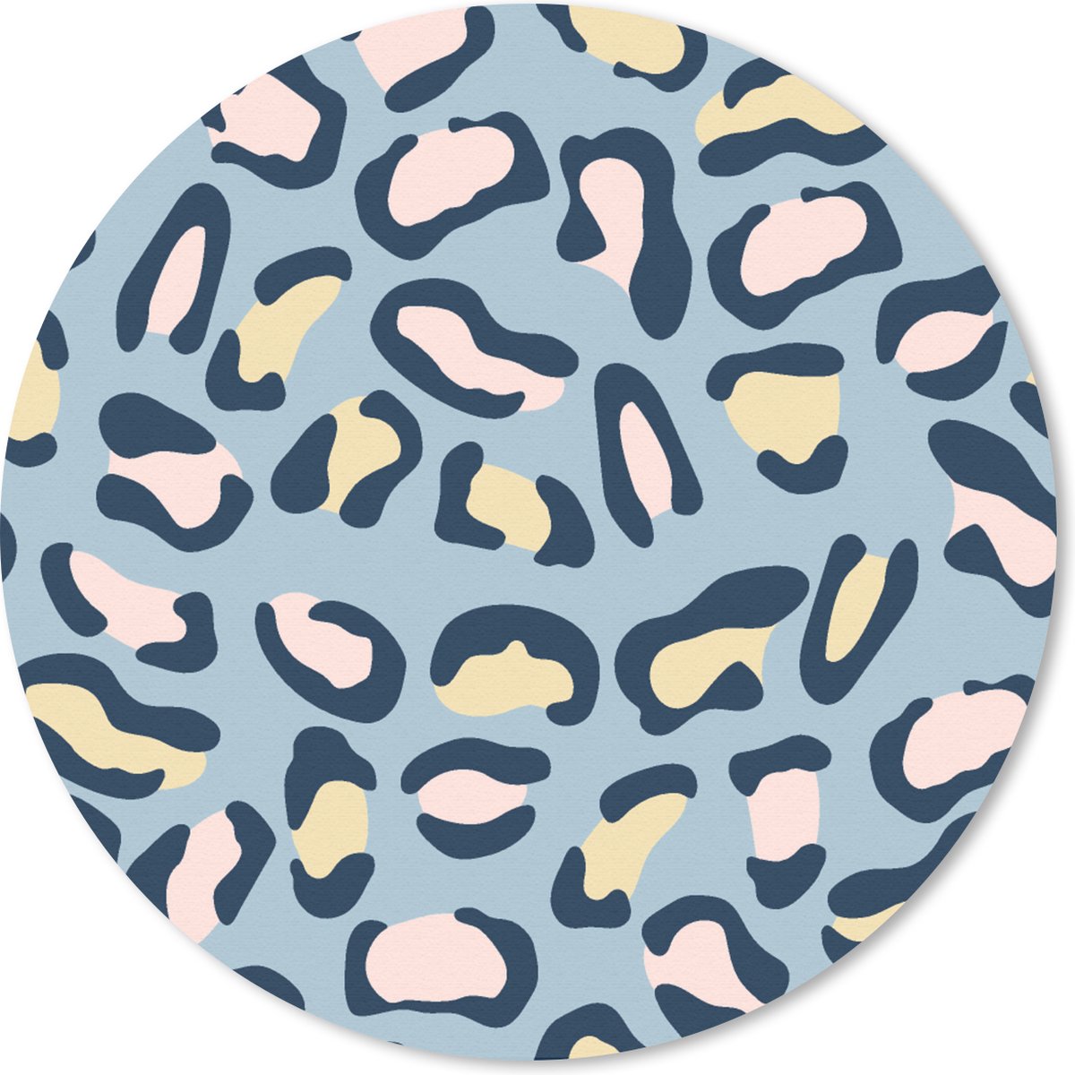 Muismat rond 20x20 cm - Mousepad Panterprint - Pastel - Patronen - Ronde muismatten