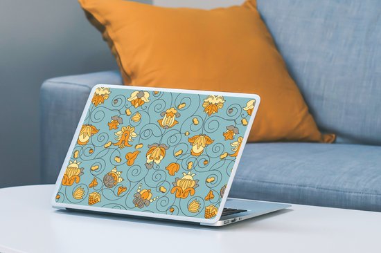 Sticker pour ordinateur portable - 11,6 pouces - Motifs - Vintage - Fleurs - 30x21cm - Autocollants pour ordinateur portable - Skin ordinateur portable - Housse