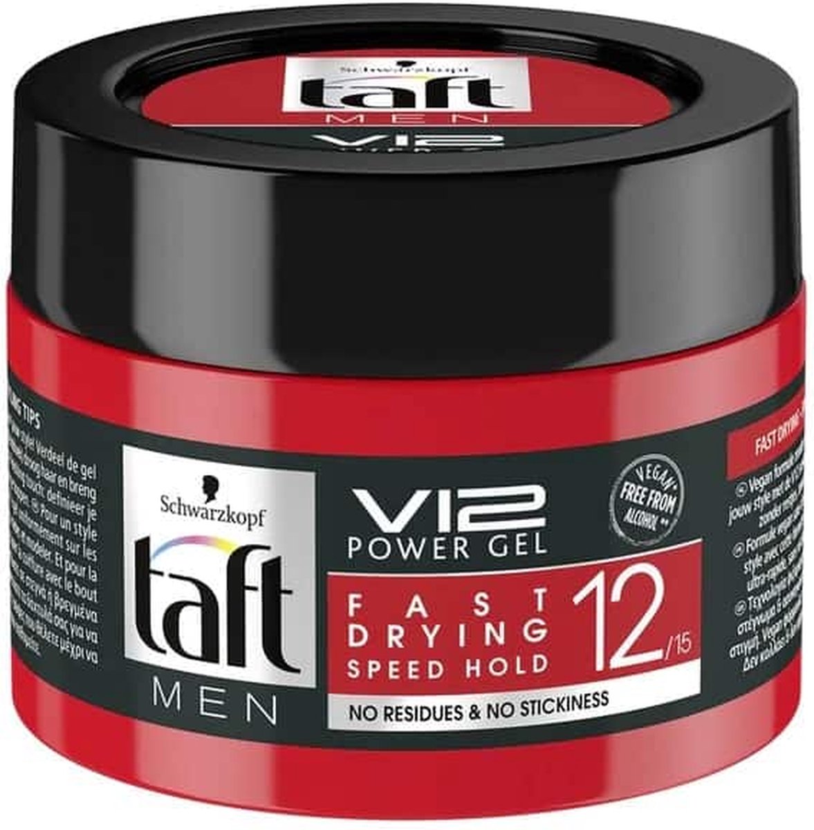 24,33€/L - 6er Pack Schwarzkopf Taft - Titane Power - Haar Styling Gel