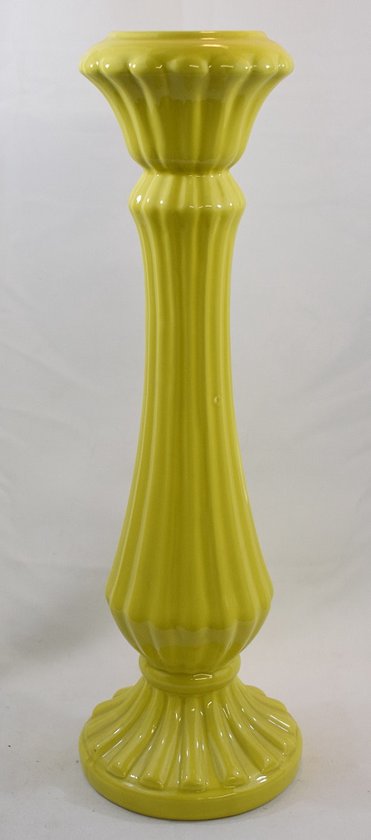 Richmond kaarsenstandaard / kaarsenhouder XL, "Spring"  geel H 53 cm Ø 17 cm