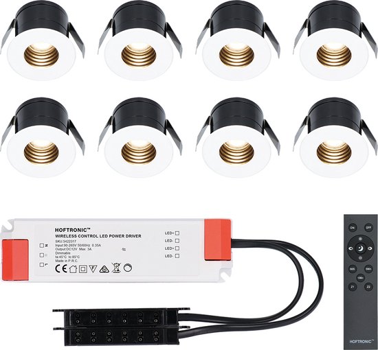 Set van 8 Dimbare LED Inbouwspots