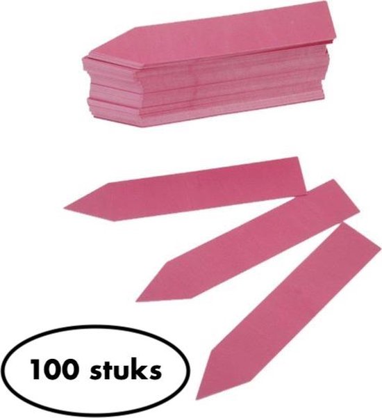 100x plantenlabels 5cm - steeketiketten - moestuin labels - 5cm - 100 stuks - rood