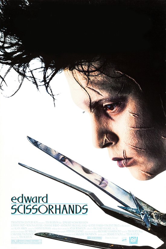 Poster - Edward Scissorhands, 1990, Originele Filmposter, Stevig verpakt in kartonnen rolkoker