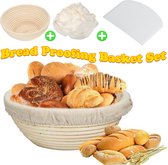 Bobra Rijsmandje - Brood Baksets ​- Broodbakvorm - voor Brood Bakken - met Deegkrabber ,Bewijs Mand en Doek Liner -Moederdag cadeautje