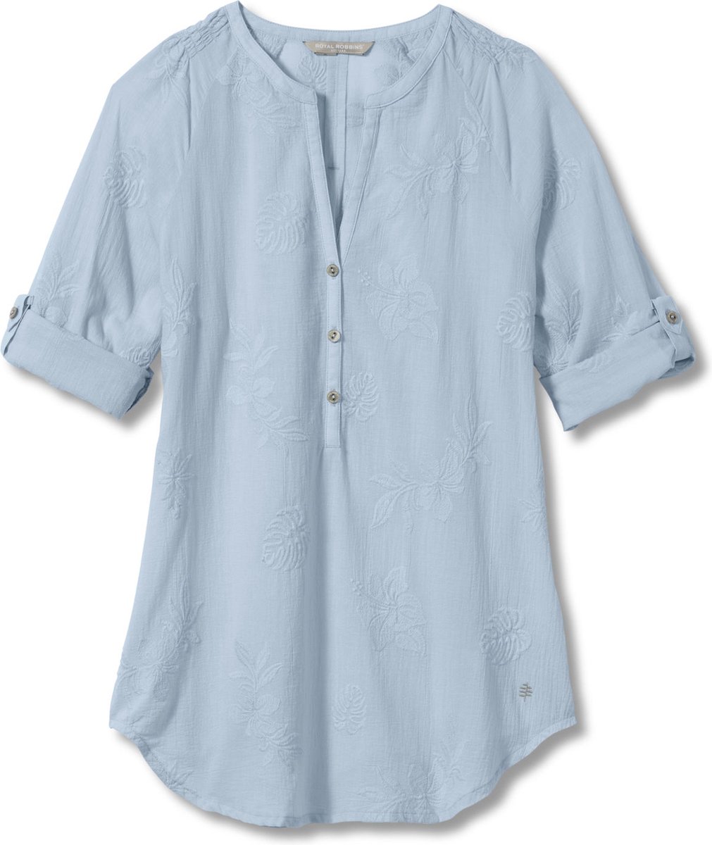 Royal Robbins Oasis Tunic II 3/4 Sleeve - Summer sky - Outdoor Kleding - Fleeces en Truien - T-Shirt