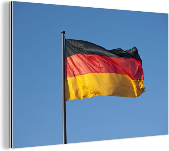 Wanddecoratie Metaal - Aluminium Schilderij - Foto van de Duitse vlag