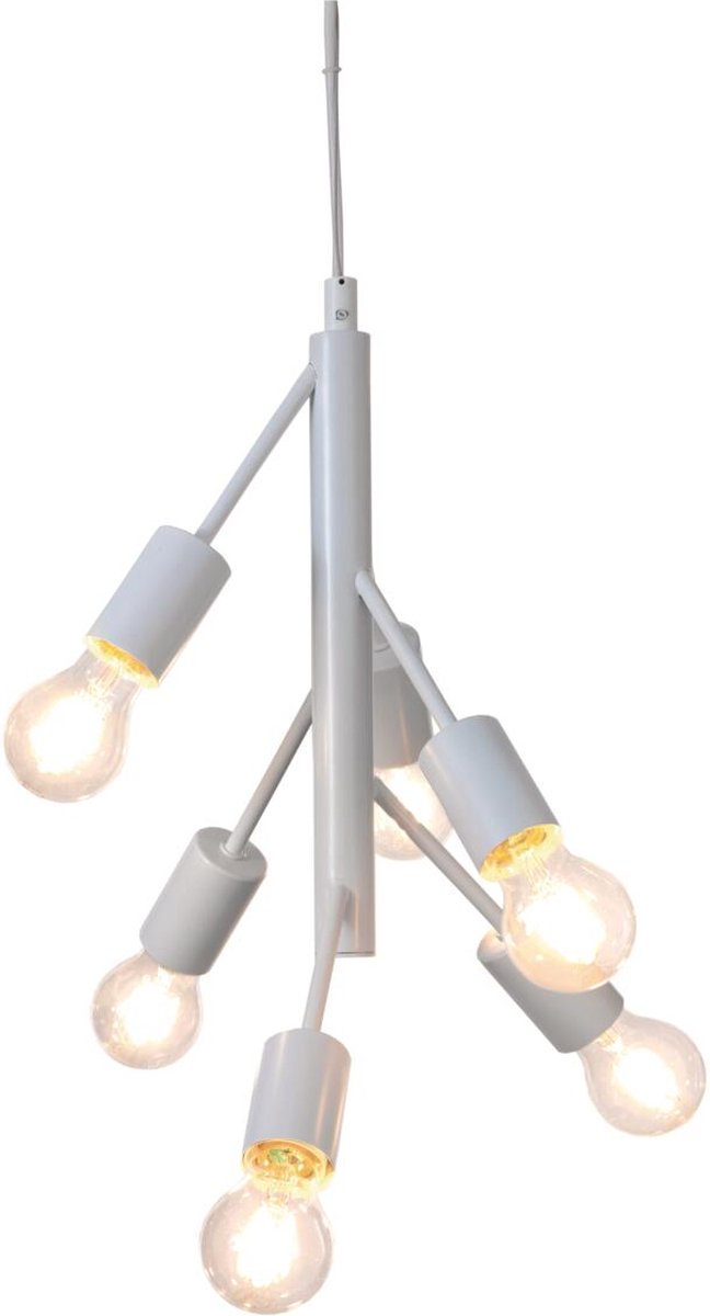 MEO Modena Hanglamp - Eetkamer & Woonkamer Lamp - 6 Lichtbronnen - Modern & Klassiek Interieur - Wit