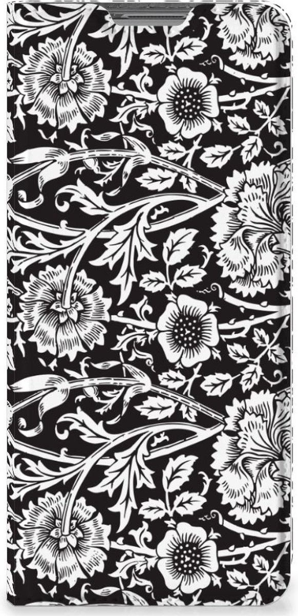 OPPO Find X5 Smart Cover Black Flowers