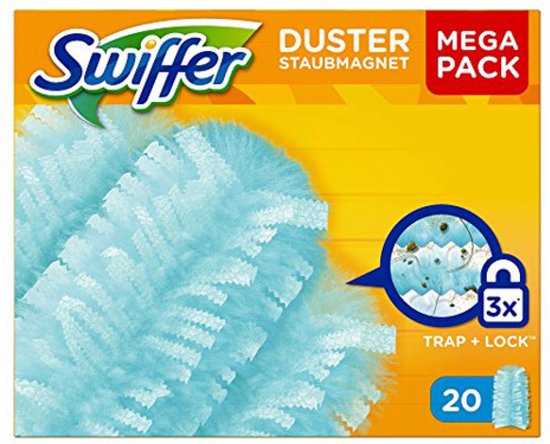 Swiffer Duster – Kit de démarrage – Poignée Swiffer Duster – Recharges 20 pièces – Recharges Swiffer Duster comprenant une poignée Swiffer Duster – Aimant anti-poussière – Chiffons anti-poussière