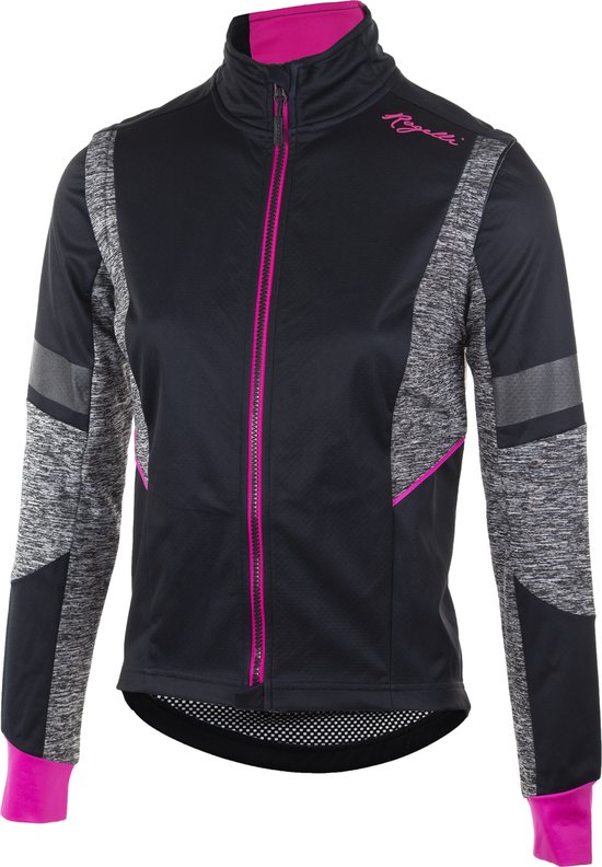 Rogelli Bliss Fietsjack Winter - Dames - Zwart, Grijs, Roze - Maat S