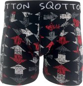 Boxer - SQOTTON® - Arrow - Zwart - Taille XL