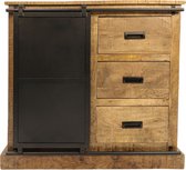 Dressoir - Sideboard - Kast - Kasten - Mangohout - Opbergkasten met Deuren - Opbergkast - Industrieel - 95 cm breed