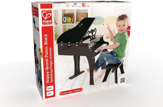 gesmolten Reizende handelaar Geweldige eik Hape Dynamische Kinderpiano - Speelgoedinstrument - Zwart | bol.com