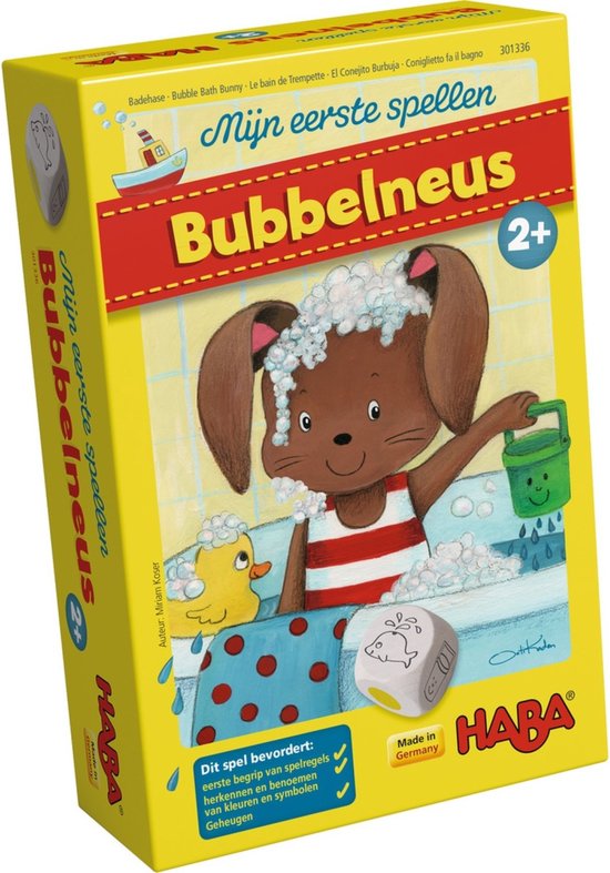 Gezelschapsspel: HABA Mijn eerste spellen - Bubbelneus, uitgegeven door Haba