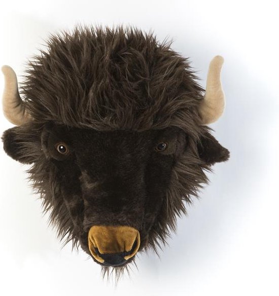 Wanddecoratie pluche buffel