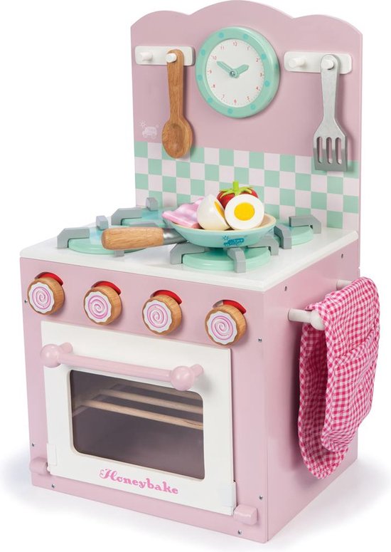 Le Toy Van - Kookfornuis met oven - Roze - Houten kinderkeuken