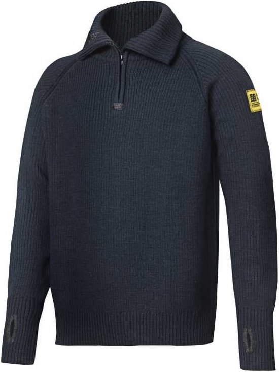 Snickers 2905 ½ Zip Wollen Sweater - Donker Blauw - XXL | bol