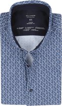 OLYMP - Luxor MF Overhemd Print Donkerblauw - Heren - Maat 42 - Modern-fit