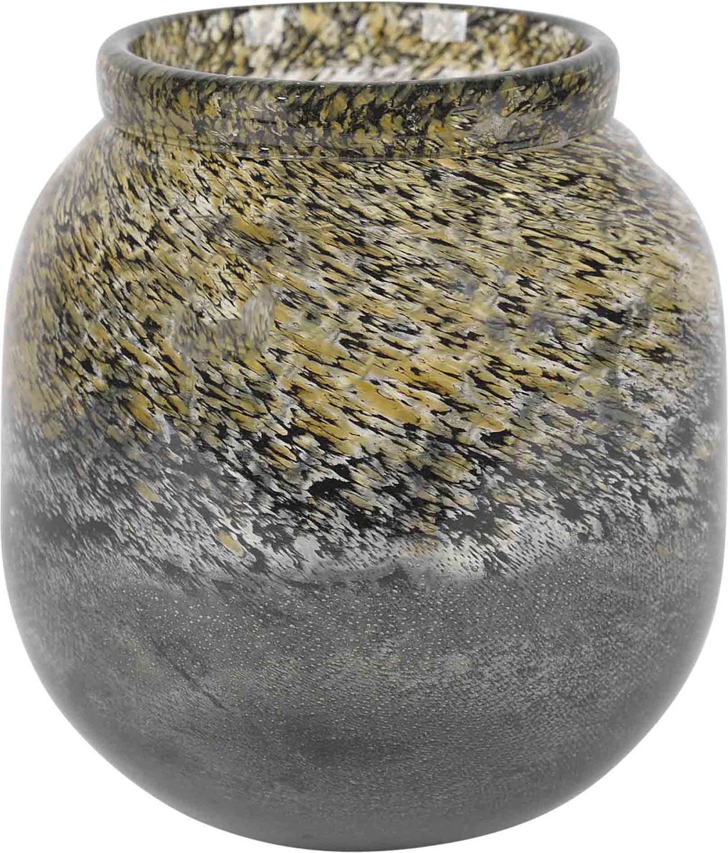 Rasteli Vaas Glas Grijs-Gemêleerd D 21.5 cm H 23.5 cm