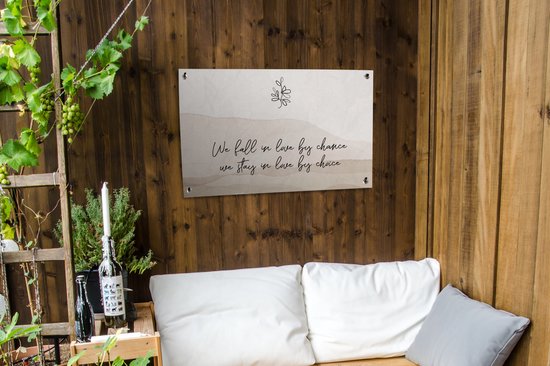 Posters de jardin extérieur Citations - Proverbes - On tombe amoureux par hasard, on reste amoureux par choix - Relation - 90x60 cm - Toile jardin - Affiche extérieure