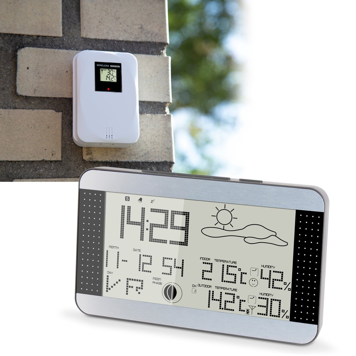 Alecto WS-5500 Weerstation met regen, windmes en Weather Underground APP, zwart, 37 x 41 x 17 cm