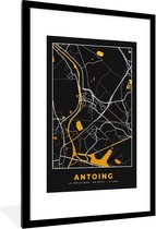 Fotolijst incl. Poster - Antoing - Goud - Kaart - Plattegrond - Stadskaart - 80x120 cm - Posterlijst