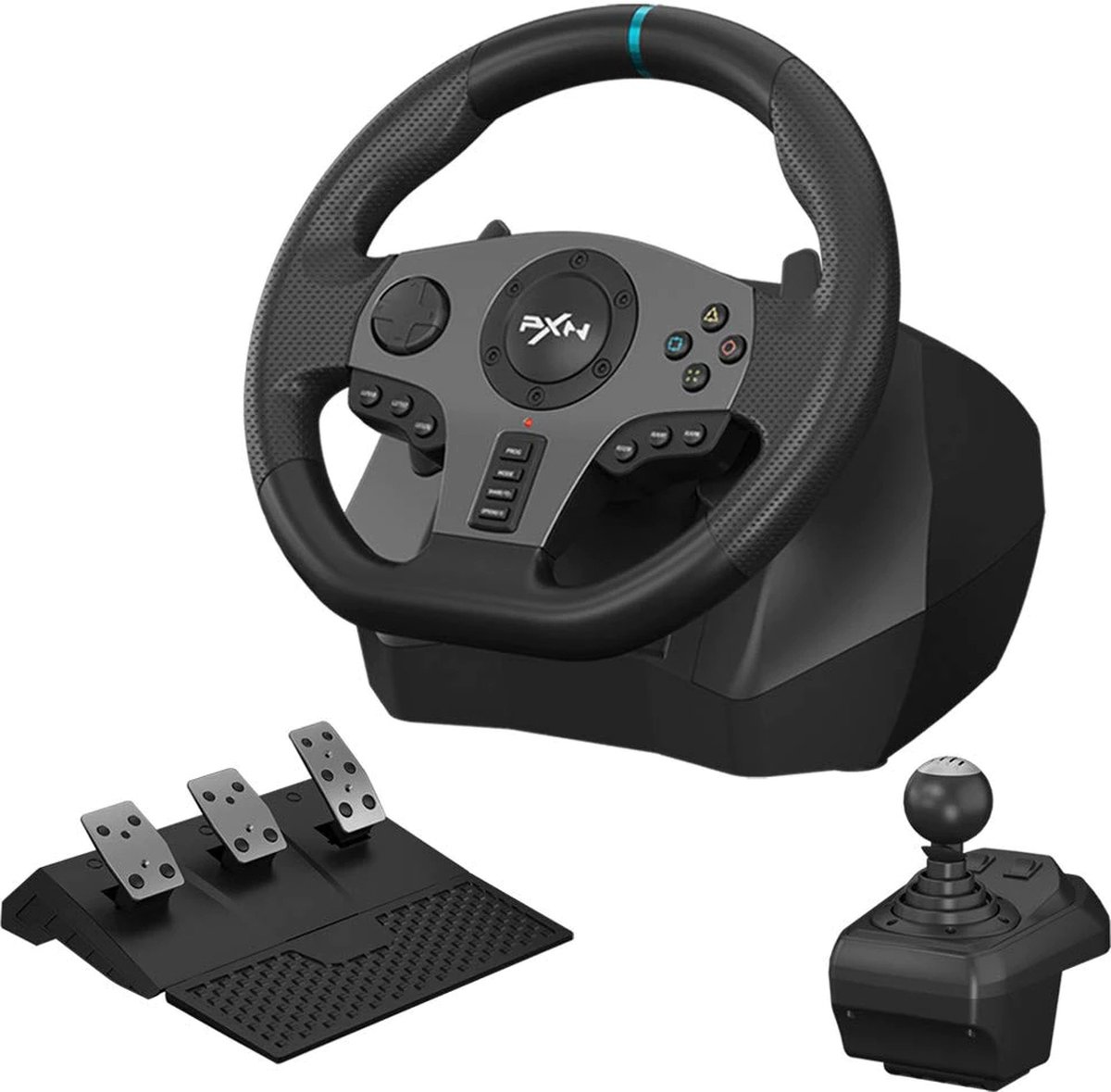 Seeper PXN-V9 Racestuur - Stuurwiel, Pedalen & Versnellingspook - Voor  Playstation... | bol.com