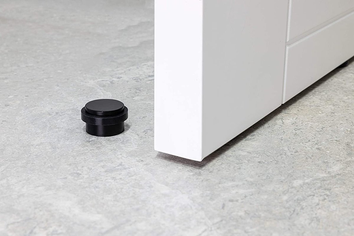 Zelfklevende nikkel satijn deurstopper set (4 stuks) - | De voordelige deurklinken