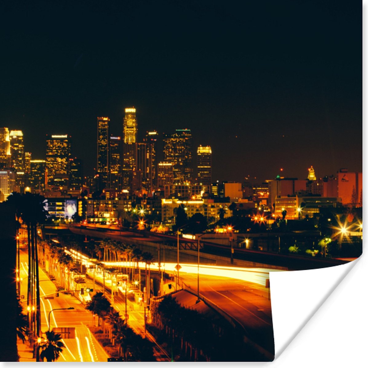 Poster Nacht - Stad - Denver - 50x50 cm