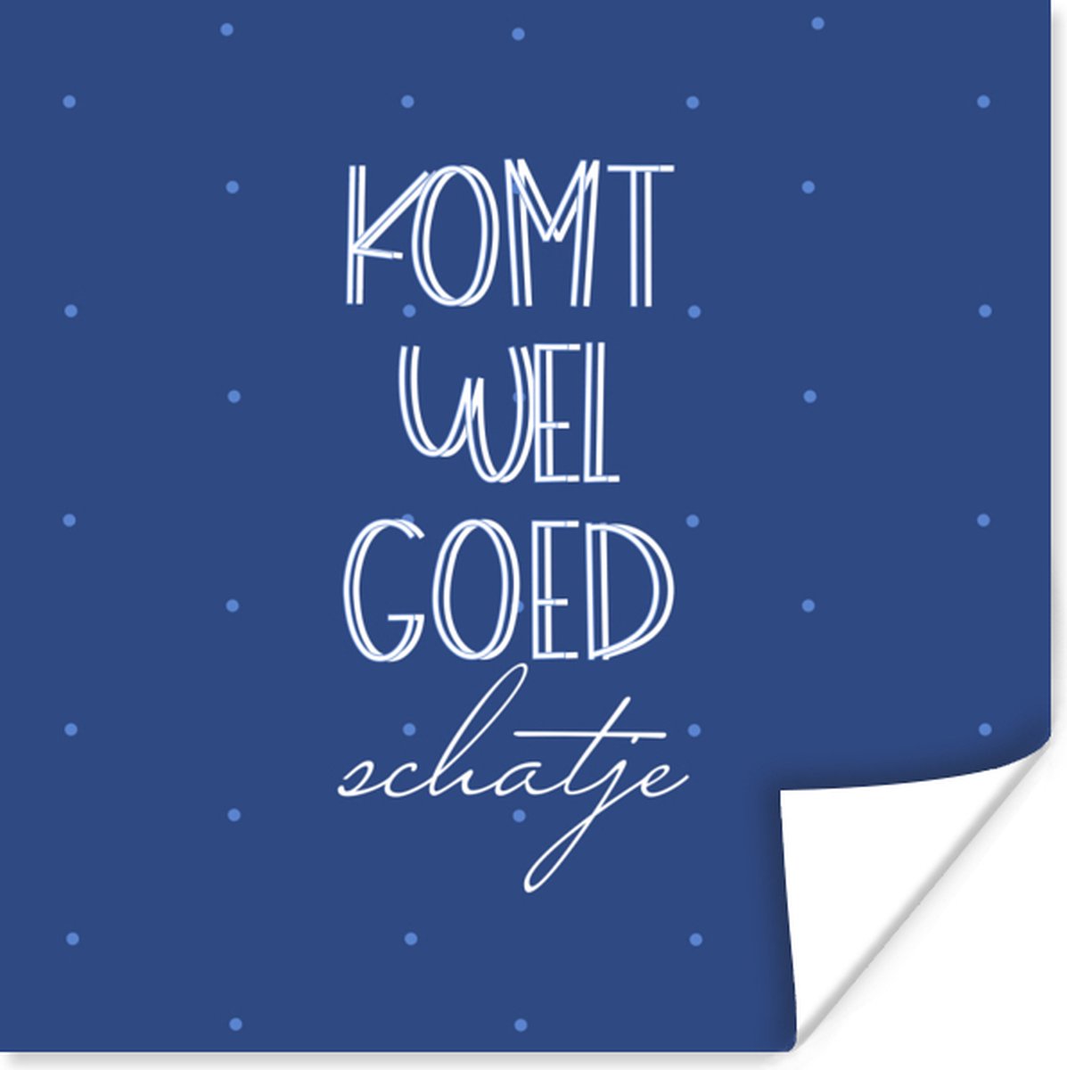 Poster Beterschap - Quote - Liefde - 75x75 cm