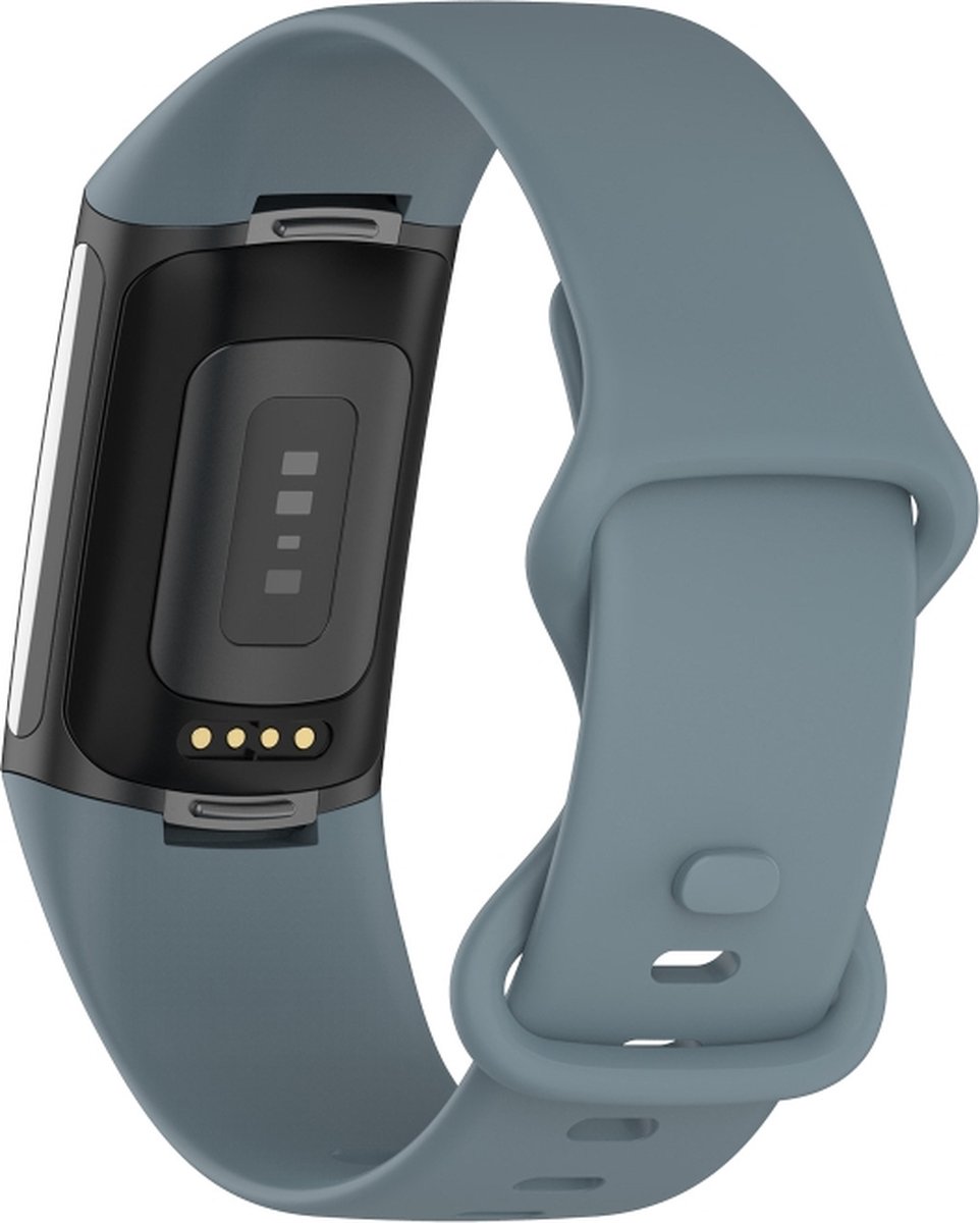 Bandje - staalblauw, geschikt voor Fitbit Charge 5 - maat M/L